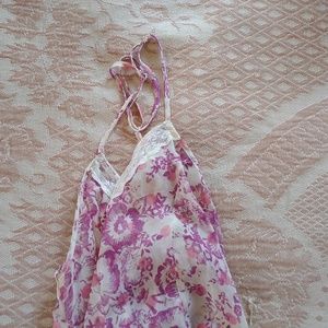 Floral Free People lace slip